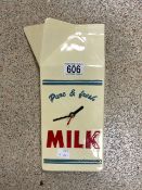 1960s BATTERY OPERATED MILK ADVERTISING WALL CLOCK