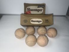 SET OF SIX 1956 WIMBLEDON TENNIS BALLS BY SLAZENGER