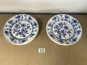 MEISSEN PORCELAIN BLUE ONION BLUE PATTERN EIGHT PLATES