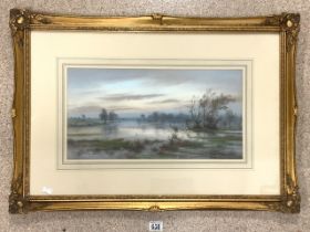 FRED MILLER - WATERCOLOUR PENCIL DRAWING SIGNED FRAMED AND GLAZED 86 X 61CM