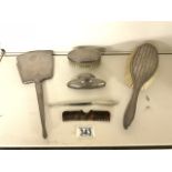 MIXED HALLMARKED SILVER DRESSING TABLE SET