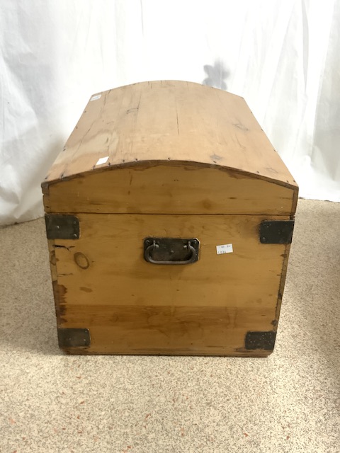 ANTIQUE PINE SMALL DOME TOP CHEST 60CM - Image 5 of 5
