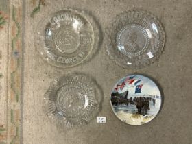 COMMEMORATIVE GLASS PLATES AND CHINA