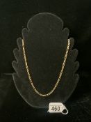 AN ITALIAN 18 CARAT GOLD CHAIN, STAMPED '750' AND MARKED FOR AREZZO, FIGARO LINK FORM, LENGTH