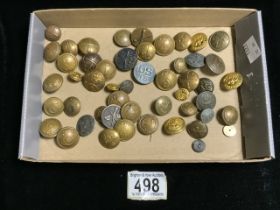 QUANTITY OF MILITARY BRASS BUTTONS, BADGES, A.FONSON BRUX, S.S LTD, WATERBURY.CO, AND MORE