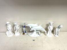 CERAMIC SPODE FIGURES, KAISER DOLPHIN AND MORE