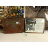 LNER TAN LEATHER SATCHEL USED BY CAPTAIN JOHN CANNING KINGS MESSENGER