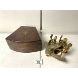 ROSS OF LONDON BOXED BRASS SEXTANT