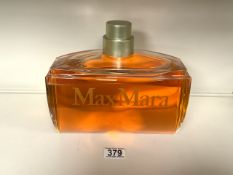 A LARGE SHOP DISPLAY MAX MARA SCENT / PERFUME BOTTLE, FILLED WITH ORANGE LIQUID; HEIGHT 20CM