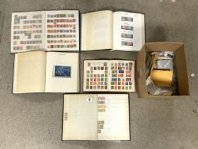 QUANTITY OF STAMP ALBUMS AND LOOSE STAMPS INCLUDES EARLY GREAT BRITAIN AND MUCH MORE