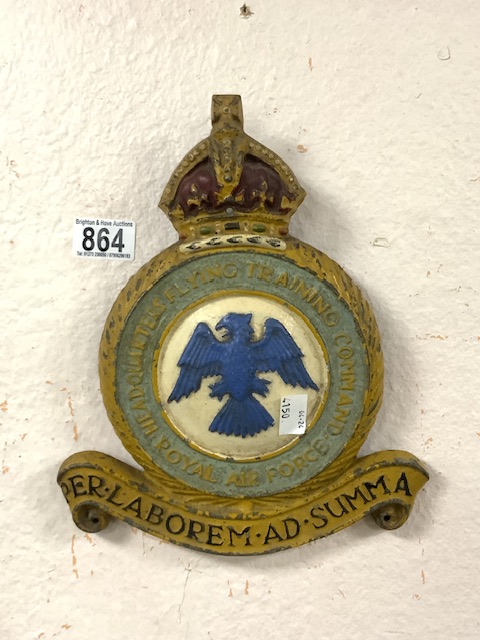 METAL ROYAL AIR FORCE EMBLEM 28 X 23CM