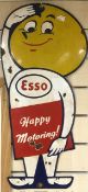 RETRO ENAMEL ADVERTISING SIGN 'ESSO HAPPY MOTORING!; 65 X 35CM