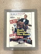 DON'T KNOCK THE ROCK FRAMED AND GLAZED POSTER THE KINGS OF ROCK BILL HALEY 80 X 65CM
