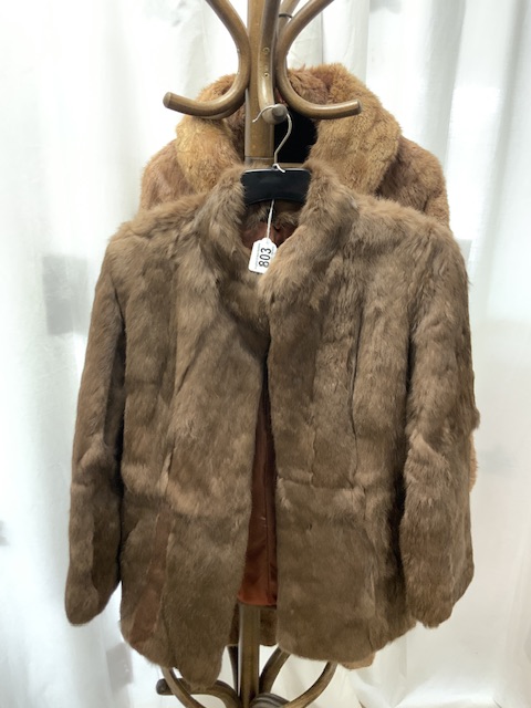 TWO VINTAGE FUR COATS