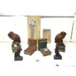 VARIOUS BOOKENDS INCLUDES A PAIR OF OWLS AND MORE