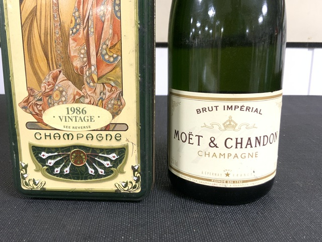 MOET & CHANDON CHAMPAGNE 1986; 1 BOTTLE; IN ORIGINAL TIN BOX - Image 2 of 3