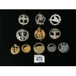 A QUANTITY OF FRENCH MILITARY METAL CAP BADGES INCLUDING LIGNE MAGINOT, JOINVILLE, COMMANDO DE