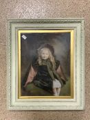 VICTORIAN PICTURE OF A YOUNG GIRL; 52 X 45CM