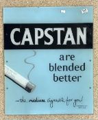 VINTAGE GLASS ADVERTISING SIGN CAPSTAN ARE BLEND BETTER 59 X 71CM
