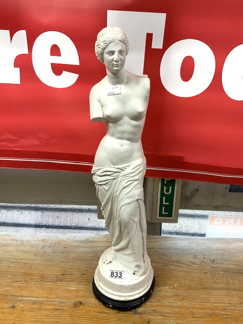 VINTAGE VENUS DE MILO PORCELIAN STATUE 59CM