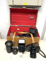 CANON A-1 WITH LENSES AND ACCESSORIES