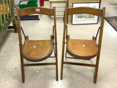 PAIR OF GOODEARL BROS LTD MILITARY FOLDING CHAIRS DATED 1939