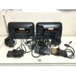 TWO SEGA MASTER SYSTEMS II WITH THREE CONTROLLERS A/F