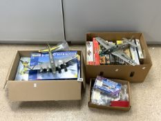 LARGE QUANTITY OF VINTAGE MODEL MILITARY AIRCRAFTS; REVELL; AIRFIX AND MORE