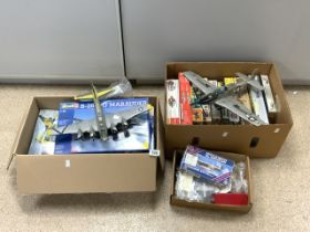 LARGE QUANTITY OF VINTAGE MODEL MILITARY AIRCRAFTS; REVELL; AIRFIX AND MORE