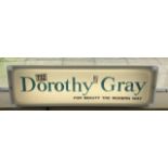 1960s DOROTHY GRAY (for beauty the modern way) LIGHT UP ADVERTISING SIGN 50 X 15CM