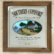 LARGE SOUTHERN COMFORT ADVERTISING MIRROR 73 X 79CM