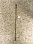 A MILITARY METAL TOPPED BAMBOO SWAGGER STICK / CANE, SOUTH AFRICAN SIGNALS S.A SEIN KORPS; LENGTH