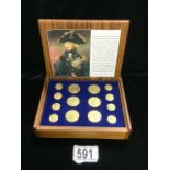 A BOXED SET OF REPRODUCTION LORD NELSON BLAZER BUTTONS