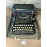 ANTIQUE CORONA 3 TYPEWRITER AND CASE