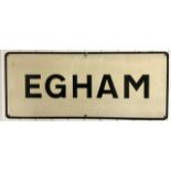 VINTAGE ROAD SIGN 'EGHAM' 99 X 41CM