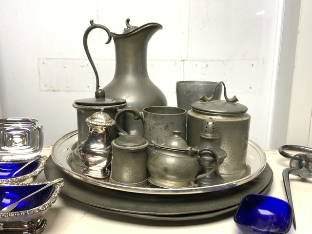 MIXED SILVER-PLATED AND PEWTER ITEMS INCLUDES KUT HING PEWTER SWATOW AND MORE - Image 2 of 2