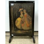 PAINTED ART NOUVEAU STYLE FIRE SCREEN 67 X 43CM