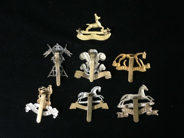 A QUANTITY OF METAL MILITARY CAP BADGES INCLUDING ROYAL CANADIAN DRAGOONS, KINGS OWN HUSSARS, WEST - Image 2 of 2