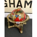 RED GEMSTONE GLOBE 20CM