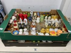 LARGE QUANTITY OF CRUET/SALT AND PEPPER SETS INCLUDES CHARACTER PIECES