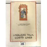 FOUGASSE, CYRIL KENNETH BIRD, CARELESS TALK COSTS LIVES POSTER, DEPICTING A GENTLEMAN IN A TELEPHONE