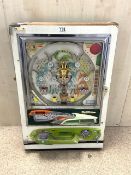 VINTAGE JAPANESE HEIWA PIN BALL ARCADE WALL MACHINE W/O 83 X 53CM