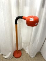 1970S FAGERHULTS OF SWEDEN ORANGE COBRA ANGLEPOISE FLOOR LAMP