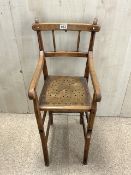 VINTAGE WOODEN CHILDS HIGH CHAIR