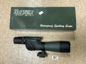 A BOXED HAWKE SPORT OPTICS ENDURANCE SPOTTING SCOPE