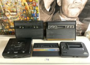 ATARI 2600, ATARI CX-2600, SEGA SATURN, SEGA MASTER SYSTEM AND ATARI CX-2600 JR ALL UNTESTED