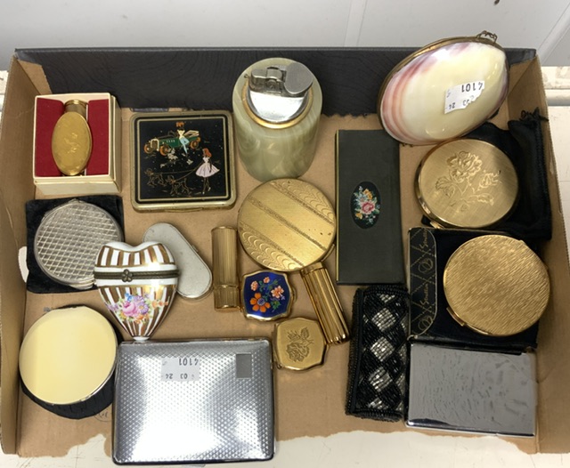 VINTAGE COMPACTS (STRATTON) CIGARETTE CASE LIGHTER, CHRISTIAN DIOR PERFUME BOTTLE AND MORE - Image 2 of 2