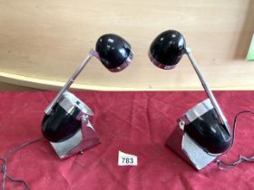 PAIR OF TELESCOPIC DESK LIGHTS FOR HAMILTON INDUSTRIES USA