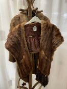 FUR CAPE BY COUPAR OF GLASGOW AND FUR COAT BY JEAN DOUGALL MACDONALD OF GLASGOW