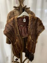 FUR CAPE BY COUPAR OF GLASGOW AND FUR COAT BY JEAN DOUGALL MACDONALD OF GLASGOW